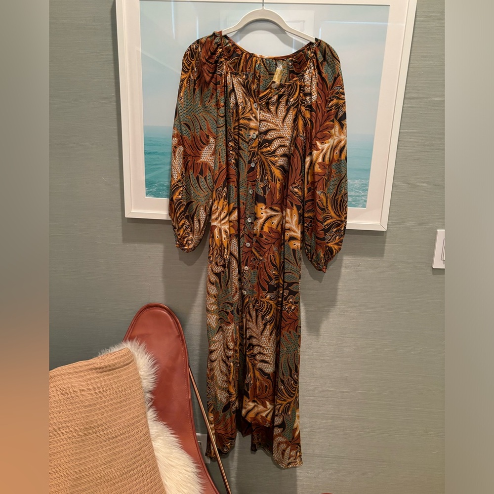 Natalie Martin Alex Dress - Jungle Print Moss Silk